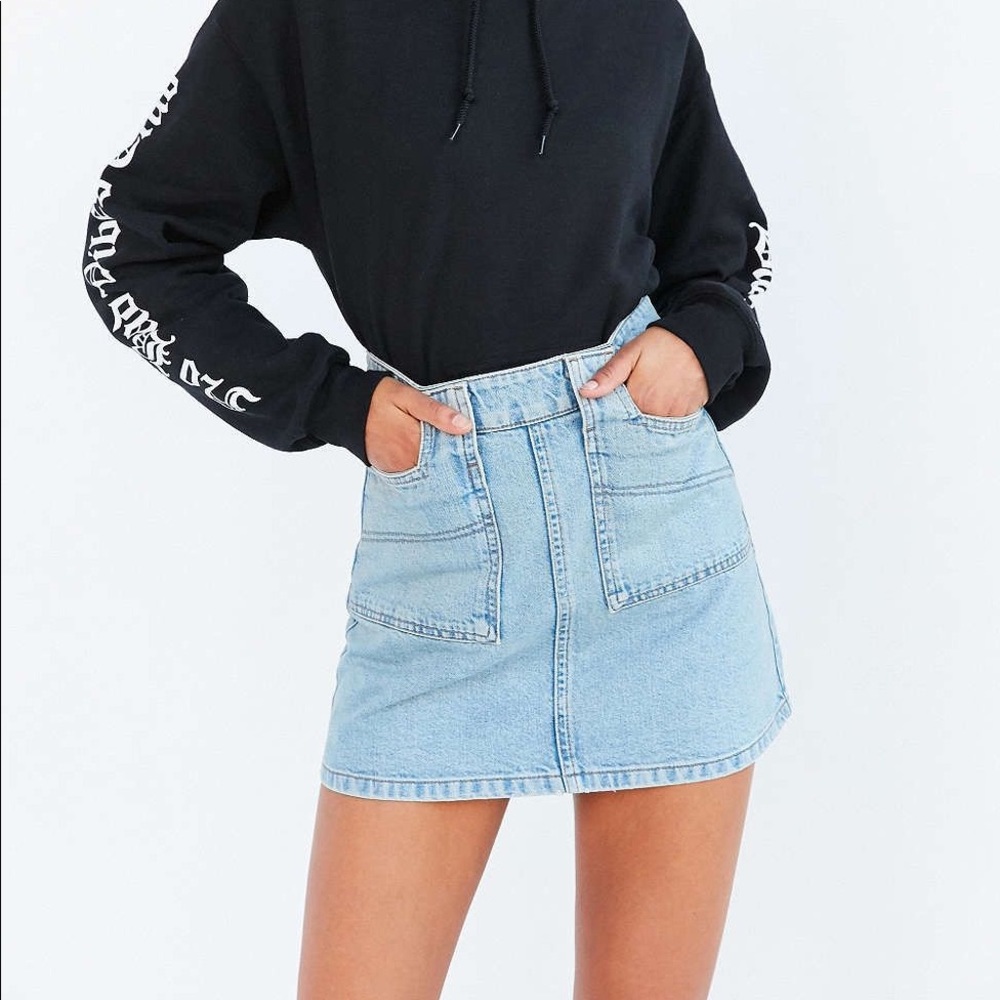 BDG Utility A-Line Denim Mini Skirt
